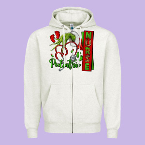 Christmas Character Zipper Hoodie Designed By Nancycooperartshop