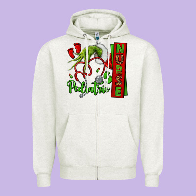 Christmas Character Zipper Hoodie Designed By Nancycooperartshop