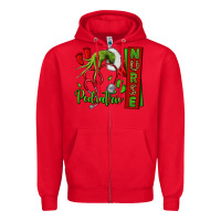 Red Christmas Character Zipper Hoodie - NancyCooperArtShop
