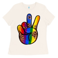 Bone pride leopard peace hand Ladies Tee - JahusDesignShop