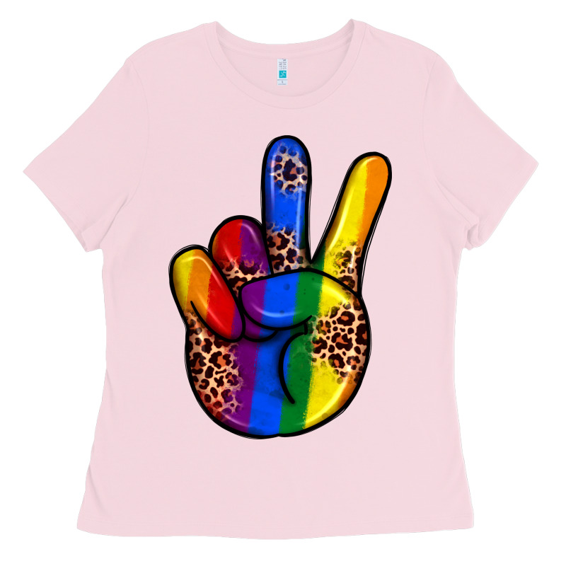 Pride Leopard Peace Hand Ladies Tee by JahusDesignShop | Teevron