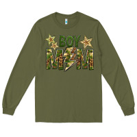 Army Green Boy Mom Long Sleeve Tee - BundleAndBundleShop