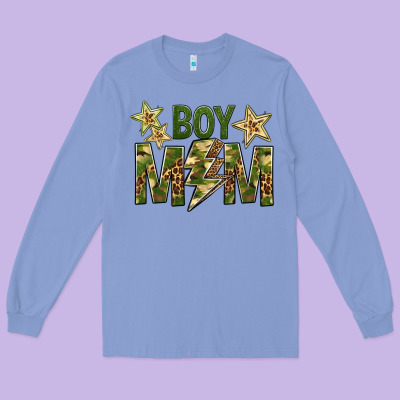 Boy Mom Long Sleeve Tee Designed By Bundleandbundleshop