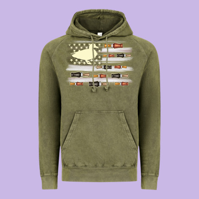 Duck Hunter Flag Vintage Hoodie Designed By Maliassmallbusiness