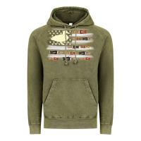 Vintage Olive duck hunter flag Vintage Hoodie - MaliasSmallBusiness