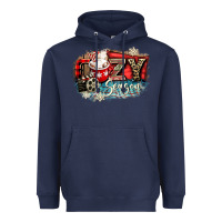 Navy cozy season Heavyweight Hoodie - CowGirlArtShop