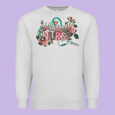 Blessed Nurse Premium Sweatshirt Designed By Cowgirlartshop