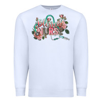 White Blessed Nurse Premium Sweatshirt - CowGirlArtShop