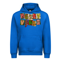 Cobalt Merry Vibes Urban Hoodie - FaDigitalArtStudio