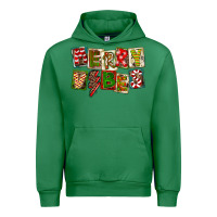 Emerald Merry Vibes Urban Hoodie - FaDigitalArtStudio