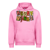 Fuchsia Pink Merry Vibes Urban Hoodie - FaDigitalArtStudio