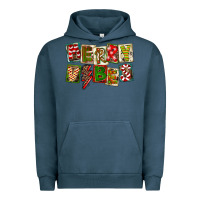 Pigment Midnight Navy Merry Vibes Urban Hoodie - FaDigitalArtStudio