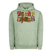 Pigment Oil Green Merry Vibes Urban Hoodie - FaDigitalArtStudio