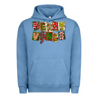 Pigment Pebble Blue Merry Vibes Urban Hoodie - FaDigitalArtStudio