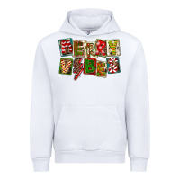 White Merry Vibes Urban Hoodie - FaDigitalArtStudio