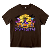 Chocolate Brown spooky squad Heavy Core Tee - BundleAndBundleShop