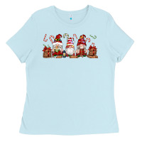 Baby Blue Christmas Gnomes Ladies Tee - Artiststas