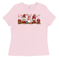 Bubblegum Pink Christmas Gnomes Ladies Tee - Artiststas