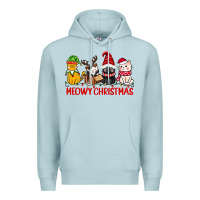 Blue Mist meowy christmas Premium Hoodie - CowGirlArtShop