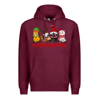Burgundy meowy christmas Premium Hoodie - CowGirlArtShop