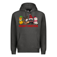 Charcoal Heather meowy christmas Premium Hoodie - CowGirlArtShop