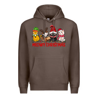 Coffee meowy christmas Premium Hoodie - CowGirlArtShop