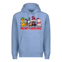 Colony Blue meowy christmas Premium Hoodie - CowGirlArtShop