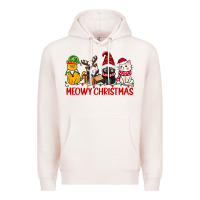 Pale Pink meowy christmas Premium Hoodie - CowGirlArtShop