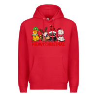 Red meowy christmas Premium Hoodie - CowGirlArtShop