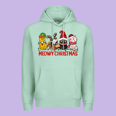 Meowy Christmas Premium Hoodie Designed By Cowgirlartshop