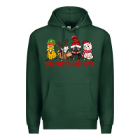 Sports Green meowy christmas Premium Hoodie - CowGirlArtShop