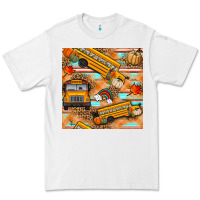 White fall school bus seamless pattern Premium Tee - BundleAndBundleShop