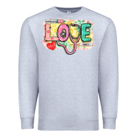 Heather Grey love nursing leopard background Premium Sweatshirt - CowGirlArtShop