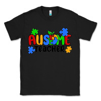 Black ausome teacher Classic Tee - MaliasSmallBusiness