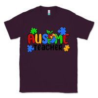 Plum ausome teacher Classic Tee - MaliasSmallBusiness