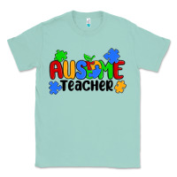 Seafoam ausome teacher Classic Tee - MaliasSmallBusiness