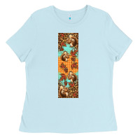 Baby Blue autumn squirrel Ladies Tee - BundleAndBundleShop