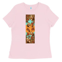 Bubblegum Pink autumn squirrel Ladies Tee - BundleAndBundleShop