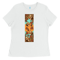 White autumn squirrel Ladies Tee - BundleAndBundleShop