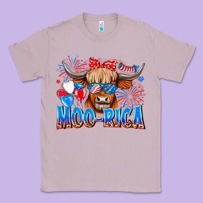 Moo Rica Classic Tee Designed By Cowhidedigitalart