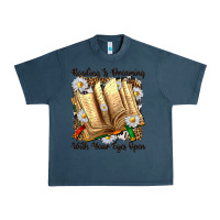 Midnight Navy reading is dreaming with your eyes open Urban Heavy Tee - NancyCooperArtShop