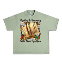 Oil Green reading is dreaming with your eyes open Urban Heavy Tee - NancyCooperArtShop