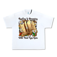 White reading is dreaming with your eyes open Urban Heavy Tee - NancyCooperArtShop