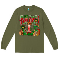 Army Green Christmas Mini Elf Long Sleeve Tee - BundleAndBundleShop