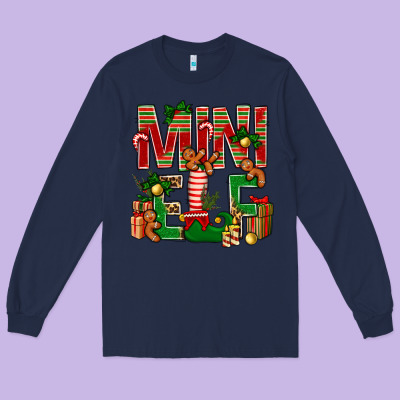 Christmas Mini Elf Long Sleeve Tee Designed By Bundleandbundleshop