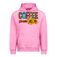 Fuchsia Pink coffee please western doodle letters Urban Hoodie - FaDigitalArtStudio