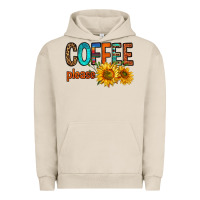 Pigment French Oak coffee please western doodle letters Urban Hoodie - FaDigitalArtStudio
