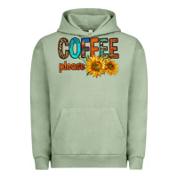 Pigment Oil Green coffee please western doodle letters Urban Hoodie - FaDigitalArtStudio