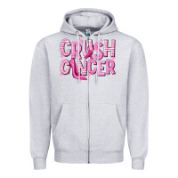 Heather Grey crush cancer Zipper Hoodie - NancyCooperArtShop