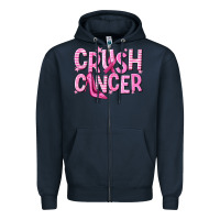 Navy crush cancer Zipper Hoodie - NancyCooperArtShop